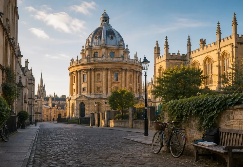 Oxford’da tarihi üniversite mimarisi ve akademik şehir atmosferi
